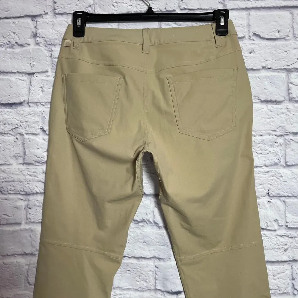 Lululemon ABC Slim Pant MENS 29x29 Brown Tan Warpstreme Chino Stretch STAINS